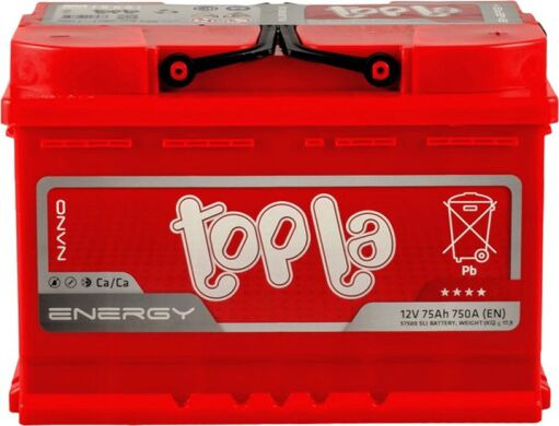 Аккумулятор Topla Energy 75Ah R+ 750A